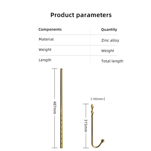 Adjustable Hook AllNight 3867 Anal LOCKINK Golden Set 1213